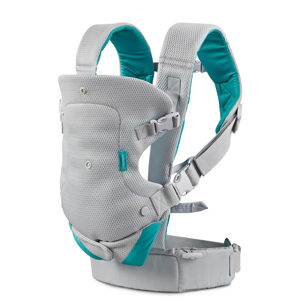 Flip 4-In-1 Light & Airy Convertible Baby Carrier, Adjustable, Ergonomic Babywearing, Registry Essential, Baby Carrier for Newborn to Toddler | Adjustable Fit, Enhanced Lumbar Support, Ergonomic Hands-Free Parenting, Registry Gift, for Newborns and Toddlers