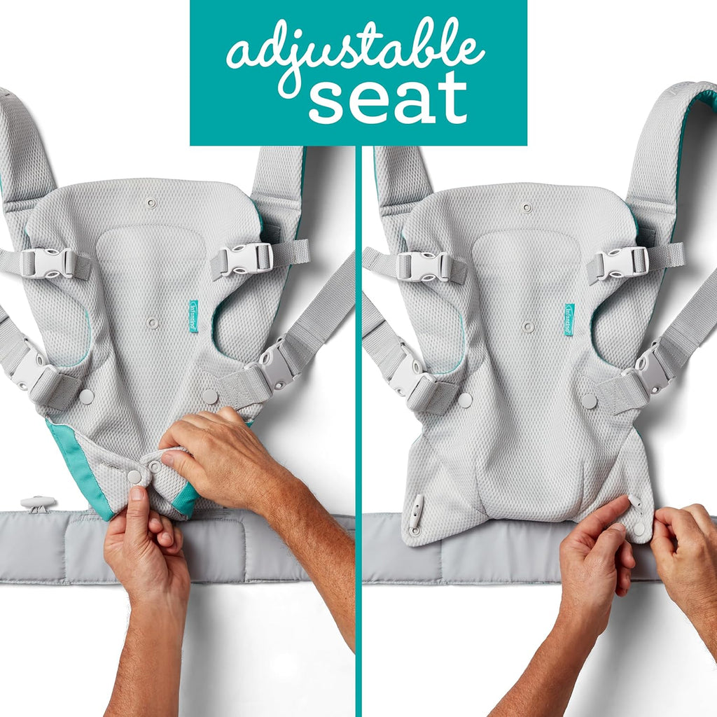 Flip 4-In-1 Light & Airy Convertible Baby Carrier, Adjustable, Ergonomic Babywearing, Registry Essential, Baby Carrier for Newborn to Toddler | Adjustable Fit, Enhanced Lumbar Support, Ergonomic Hands-Free Parenting, Registry Gift, for Newborns and Toddlers