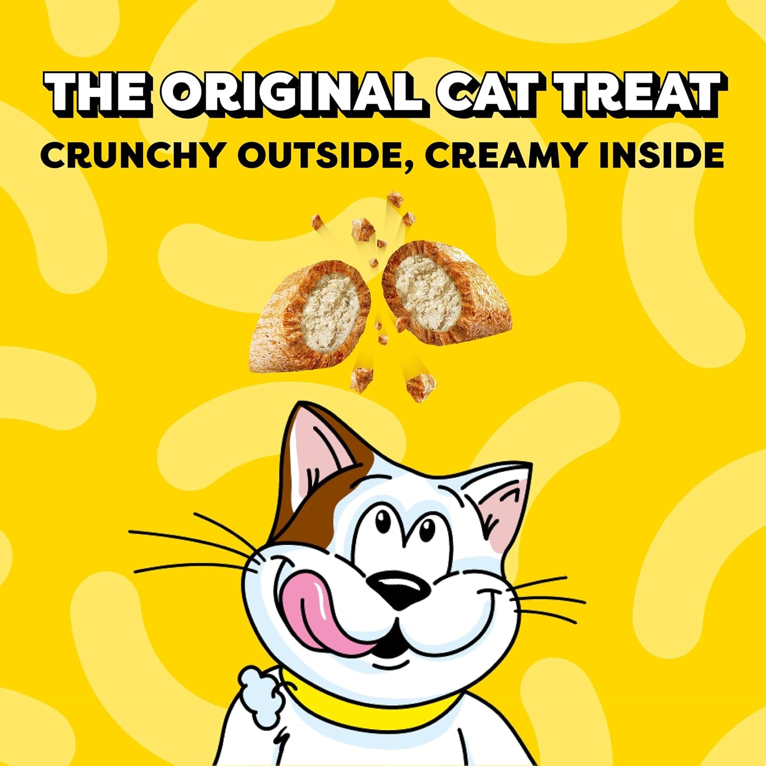 Jumbo Stuff Crunchy & Soft Cat Treats, Salmon, 5.3 Oz, 10 Pack | Crunchy Outside, Soft Inside, under 2 Calories per Treat, Resealable Stay-Fresh Pouches, 100% Complete & Balanced