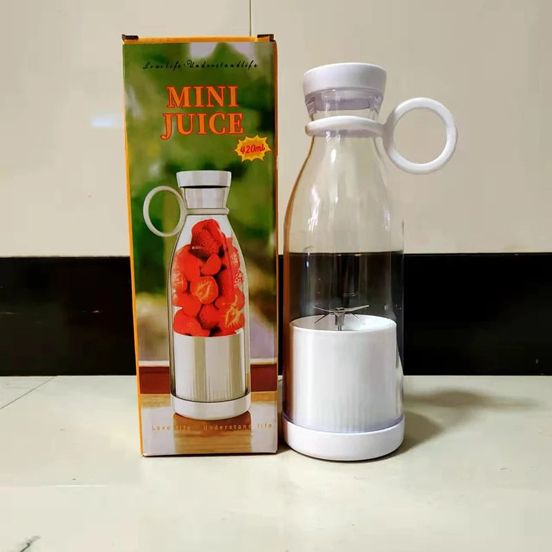 Mini Fast Juice Juicer Fresh Fruits Mixer Smoothie Bottle Handheld 6-Blade USB Rechargeable Multifunctional Fruit Blender