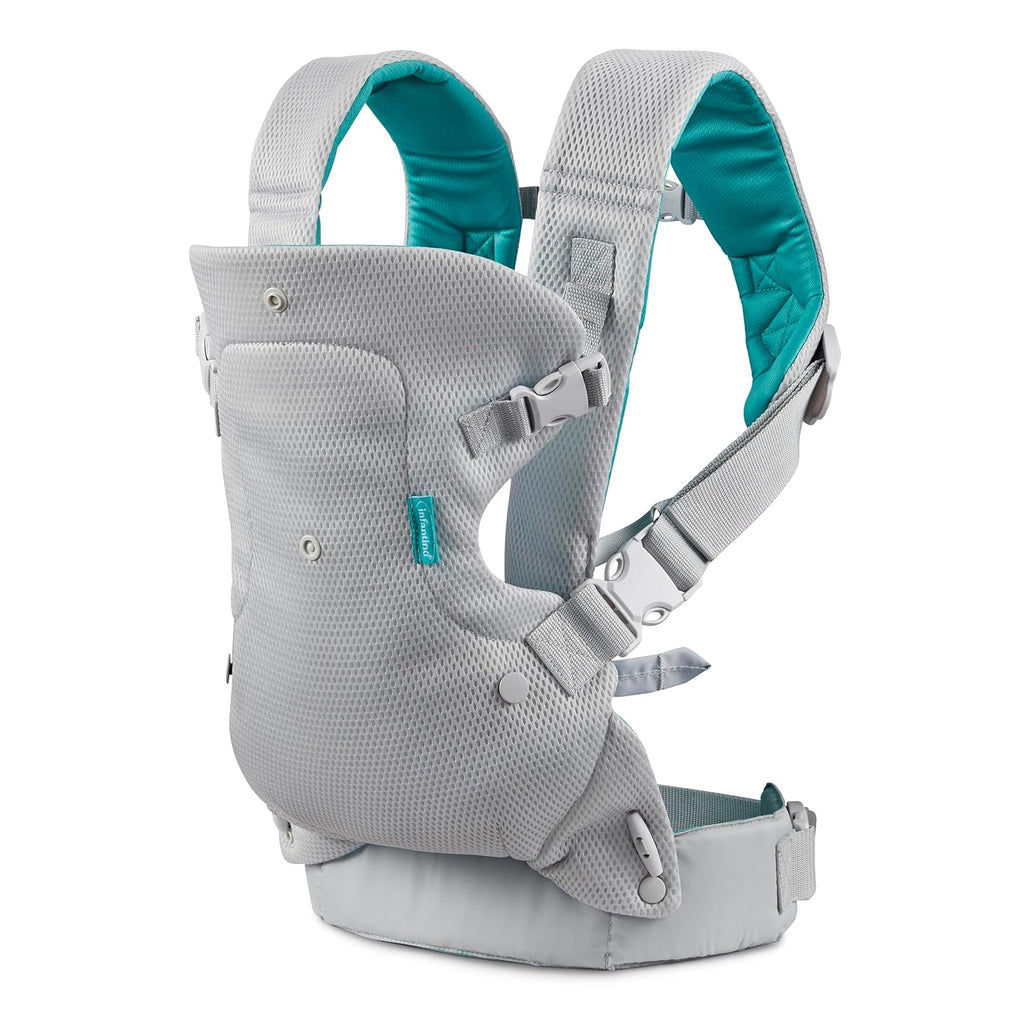 Flip 4-In-1 Light & Airy Convertible Baby Carrier, Adjustable, Ergonomic Babywearing, Registry Essential, Baby Carrier for Newborn to Toddler | Adjustable Fit, Enhanced Lumbar Support, Ergonomic Hands-Free Parenting, Registry Gift, for Newborns and Toddlers